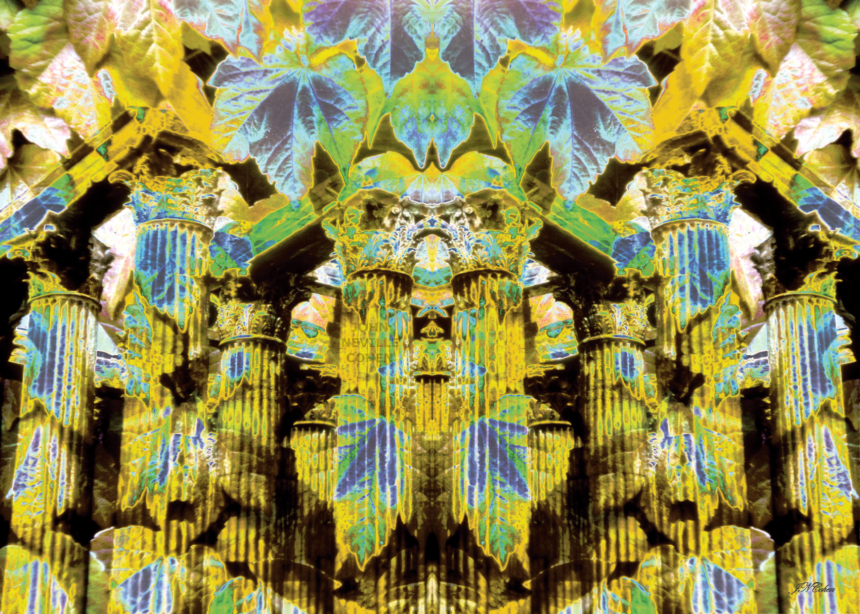 John Neville Cohen, Lace Green (37C), Green, Blue, Yellow
