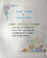 Dedication to John Neville Cohen, postage stamp collecting for little people.