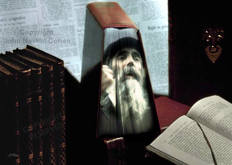 The Preacher, Painting with Light Projection Photography with Kodachrome by John Neville Cohen by John Neville Cohen.