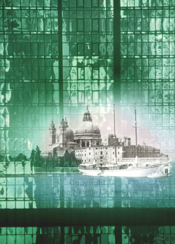 Venetian Reflections, Painting with Light Projection Photography with Kodachrome Transparencies by John Neville Cohen, The Magic Lantern, reversal film images.